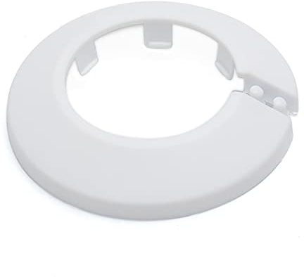 MroMax Passar 3,4 cm ytterdiameter fläns vattenrörsskydd dekoration vitt rörskydd kylare PP-plast 34 mm täckbricka krage för vägg rör tub dekoration 1 st
