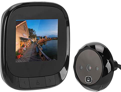 Spioncino elettronico per videocitofono 2,4 pollici, visore per porte di sicurezza HD Videocamera digitale per visione notturna con allarme per sicurezza domestica