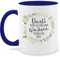 Tasse Tassen 325ml - Erzieherin - Danke dass du mir beim Wachsen geholfen hast - 325 ml - Dunkelblau - blätterkranz nur noch eine pflanze erzieher für erzieherinnen abschied geschenk geschenke