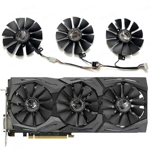 Bucom Grafikkarten Lüfter kompatibel mit Asus GTX1060 1070 PLD09210S12HH RX480 P106-100 Cooling Fan Set