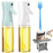 VORHOT 2 Stück Öl Sprühflasche Glas, 200ml Sprühflasche für Speiseöl, Ölsprüher für Heißluftfritteuse, Ölsprüher für Air Fryer, Öl Spray für Küche, Grillen, Salat, BBQ, Heißluftfritteuse, Backen
