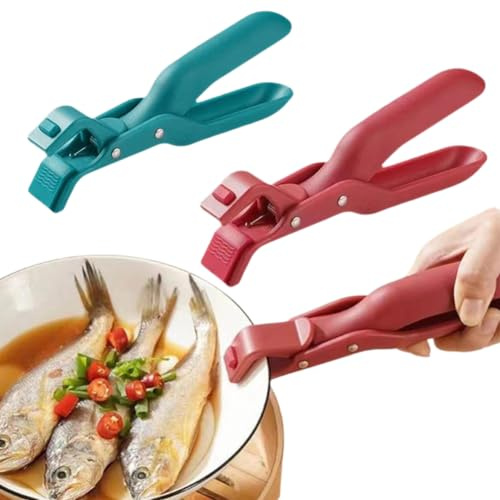 2 PACK Pince anti-brûlure multifonctionnelle pour bol, pince isolante en silicone, pince anti-brûlure avec isolation thermique en silicone antidérapante, pinces de prise pour bol chaud, assiette