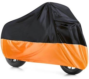 Flaconi Bache Moto Exterieur Etanche,Housses de Moto,210D Bache Moto,Accesoire Moto Housse Moto,Housse Moto Exterieur,Convient à la Plupart des Motos, Frelons,Cyclomoteurs,Scooters et Motocross