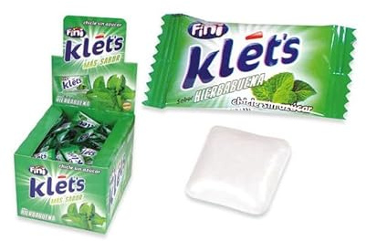 iChuches | Chicle Klet's de Fini diferentes sabores | Sin Azúcar - Sin Gluten | 200 Unidades (200 Unidades, Hierbabuena)