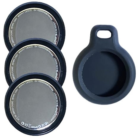 Bluetooth Localizzatore Chiavi, Smart Tag Tracker Compatibile con Apple Dov’è (Solo iOS), Trova Oggetti per Gatti/Chiavi/Bagagli/Valigie/Portafogli, Key Finder con Custodia Protettiva/Portachiavi