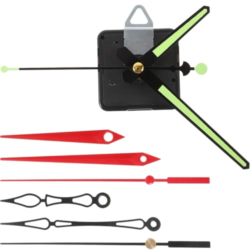 Angoily Mecanismo De Reloj Silencioso Con Manecillas Fluorescentes Para Reparación Y Creación De Relojes De Pared Y Movimiento De Péndulo Kit Completo