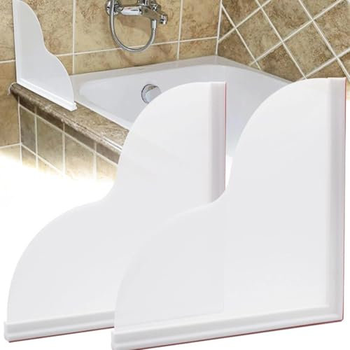 2pcs Shower Splash Guard | Large Splash Guards For Bathtub | Waterproof Clear Shower Water Guard To Keep Water In Shower Or Bath, Shower Corner Splash Guard