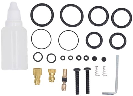 Kit de joint de compresseur d'air pour pompes à piston haute pression de 4 500 PSI avec 14 joints toriques, rondelles, bouchons, joints, vis à ressort et jeu de clés hexagonales