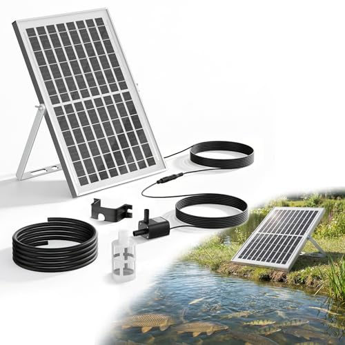 Kit Pompa Ad Aria Ad Energia Solare, 9V 10W, Ossigeno Aeratore Solare Per Laghetto, Per Ossigenazione E Circolazione Acqua In Stagno, Acquario O Giardino