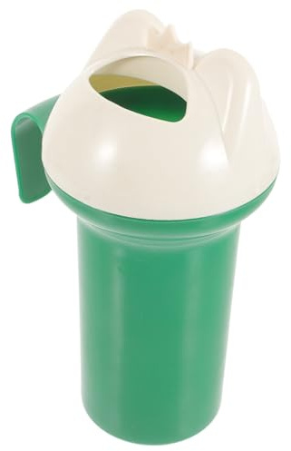 MUSISALY Bicchiere per Risciacquo Shampoo in Eva a Forma, Facile da Usare, per Bagno e Lavaggio dei Capelli, Design Cartoon Verde e Bambine