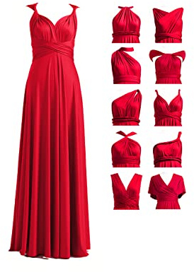 72styles Abito Infinity da Damigella d'Onore, Multiway da Cerimonia, Lungo, Maxi, Taglie Forti, Abito da Sera, Ospite di Matrimonio