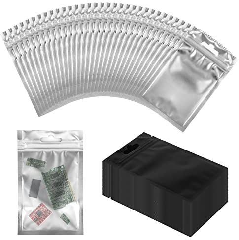 200 Piezas Bolsas Herméticas a Prueba de Olores, Bolsa Plana de Papel Aluminio Bolsa con Cierre a Prueba de Olor Resellable para Almacenaje de Alimentos y Favores de Fiesta - 4.6 x 3 inch