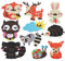 Diamond Painting Stickerset, Motiv Waldtiere, Bastelset zum Gestalten von Aufklebern mit Glitzersteinchen, für Kinder ab 5 Jahren