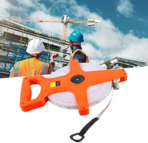 Open Reel Measuring Tape 100meter Fiberglass Measuring Tape for Carpenter, Construction, Workshop, Building, Projects