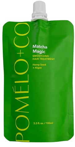 Pomélo+Co. Pflegende und volumengebende Pre-Shower Haarmaske mit Aminosäuren, Algen und Hanfsamen/Haarpflege für feines Haar/Matcha Magic 100ml