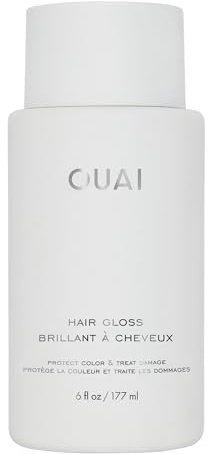OUAI Hair Gloss - In-Shower Shiny Hair Treatment & Glaze with Frizz Control - Heat Protectant Infused with Hyaluronic Acid, Rice Water & Panthenol - Paraben, Phthalate & Sulfate Free (6 Oz)