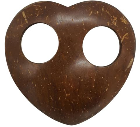 PANASIAM Coconut buckle, Heart, ∅ 7,5 cm