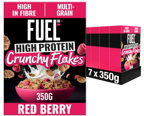 FUEL10K Red Berry Multigrain Flakes Breakfast Cereal, 350 g (7-Pack)