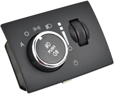 XNFUR Interrupteur de phare de voiture, feu antibrouillard, compatible avec CHRYSLER, Jeep, 300C 2006-2007, Grand Cherokee 2014-2015 68189148AA 68189157AA Interrupteur à bascule pour feux antibrouilla