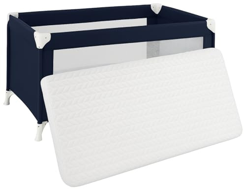 Crescent Textile Baby Toddler Cot Bed Foam Mattress Eco-Friendly Polyester Extra Thick Non-Allergenic and Breathable for Babies and Toddlers Cot Bed Mattress (84X36X5cm)