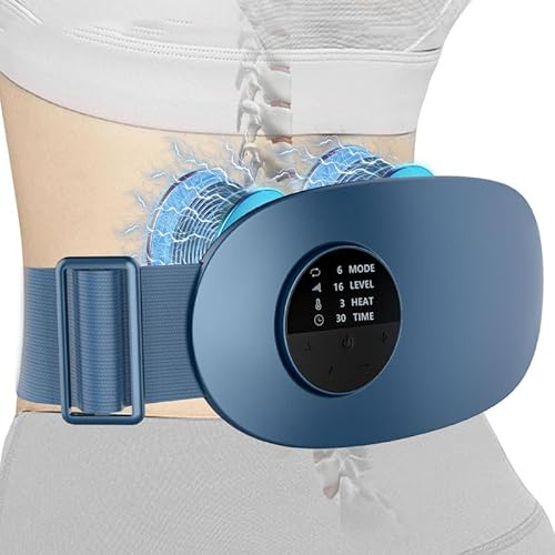 Back Massagers for Pain with Heat,Heat Pads for Pain Relief,Portable Heated Lower Back Massager with 3 Heating Levels for Knots,Maia Cordless USB Rechargeable Muscular Back Pain Relief Products Blue
