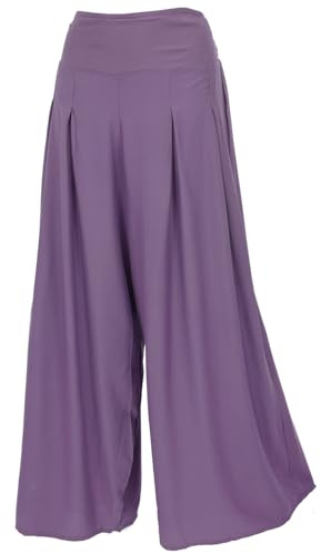 GURU SHOP Boho Hosenrock, Weite Sommerhose - Flieder, Damen, Size:L/XL