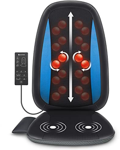 COMFIER Shiatsu Massagesitzauflage mit Wärme, Shiatsu-Massageauflage Rückenmassagegerät, Entspannung für den gesamten Rücken, eignet Sich fürs Büro, Zuhause und überall dort, Geschenke