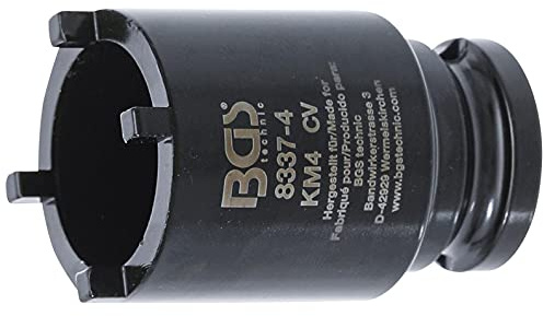 OC-PRO Douille à choc à ergots extérieurs pour écrous à encoches KM4 (DIN 981) - One Size - Acier chrome-vanadium - Carrés externes - Utilisation à chocs ou manuelle