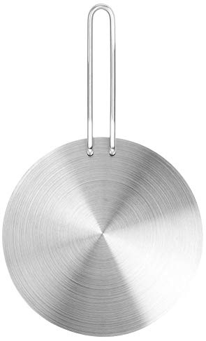 Restokki Induktionsdiffusorplatte, Induktionsadapterplatte Induktions-Adapterplatte Induktionsherd Hitzeverteiler Ringplatte Edelstahl für Elektro Gasherd Glas Induktionskochfeld Hitzediffusor (22cm)