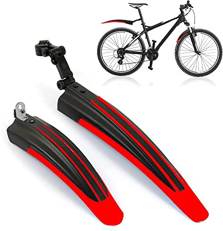 Set Parafanghi Bici Adulto Trekking Bike Mtb Mountain Bike 20”- 29” Paraschizzi x Ruota Anteriore e Posteriore