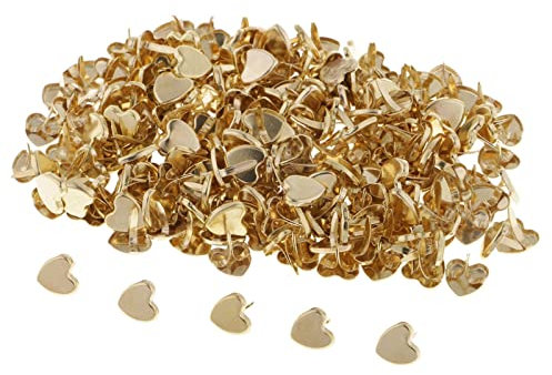 Colcolo 50x Love Shaped Paper Fasteners Crafting Iron Mini Brads für Scrapbook Crafts Projects Card Making Accessories