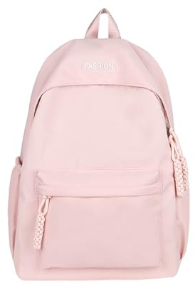 Sacs à dos pour Enfants Garçons et Filles Sac à dos Imperméable Sac à dos D'école de Couleur Unie Sac à dos Décontracté pour L'école et les Voyages Sac à Dos léger pour Garçons et Filles (rose)