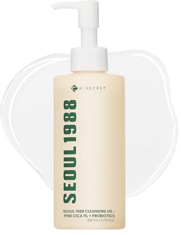 K-SECRET SEOUL 1988 Aceite limpiador : Pino Cica 1% + Probióticos, 200 ml/6,76 fl.oz