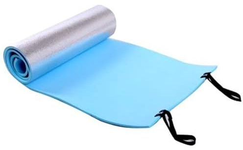 Tapis de gymnastique, de yoga, 180 cm x 50 cm x 10 mm, en film d'aluminium EVA, pour la maison ou les déplacements