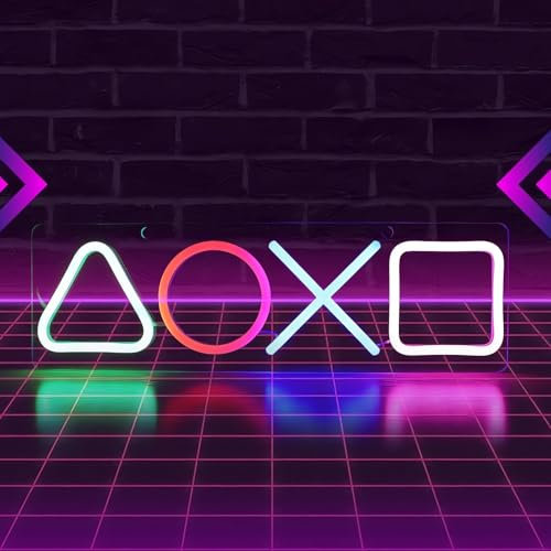 STHomedeco Neon Lampara Gaming - Decoracion Habitacion Gaming, Luces Neon Pared Gaming Decoracion, Regalos Para Jugadores, Niños, Juvenil (Icono Del Juego)