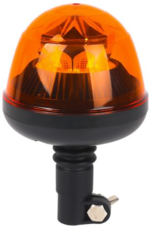 AOHEWEI Luz de advertencia LED ámbar, 3 patrones intermitentes y 4 patrones giratorios 12/24V 10 LED estroboscópica para maquinaria agrícola vehículos comerciales escolar tractor excavadoras camión