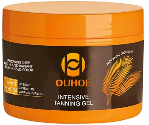 Bräunungsgel,150g Intensive Tanning Gel, Solarium Bräunungsbeschleuniger Creme,intensive, weiche braune Bräunungsbeschleunigercreme, Erzielen Sie Eine Natürliche Bräune mit Natürlichen Inhaltsstoffen