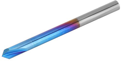 Tungsten Steel Chamfer End Mill 90 Degrees 2 Flute Blue Coating Hand Tool For Machine Tools (A)