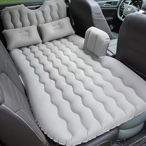 Onirii Inflatable Car SUV Air Mattress Back Seat Bed with Air Pump,Portable Thickened Car Travel Camping Sleeping Air Mattress Blow Up Bed for Car Universal SUV