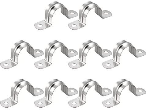 QUARKZMAN Tuberías Abrazaderas (25mm/0,98) 100uds, 304 Inoxidable Acero U Tubo Tensión Clip Soporte - para Fontanería Tubería Alambre