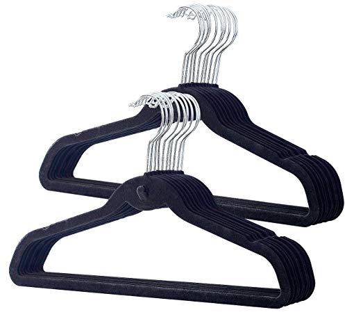 PEARL Raumsparbügel: 20er-Set Raumspar-Kleiderbügel, extra schmal (Kleiderbügel platzsparend, Kleiderbügel Antirutsch, Koffer Organizer)