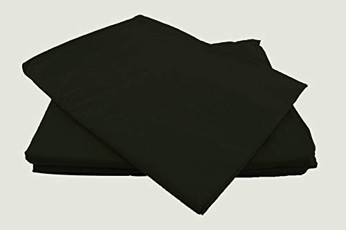 Betttücher ohne Gummizug Baumwolle viele Farben und Größen Bettlaken Betttuch Haustuch (150x240cm, schwarz)