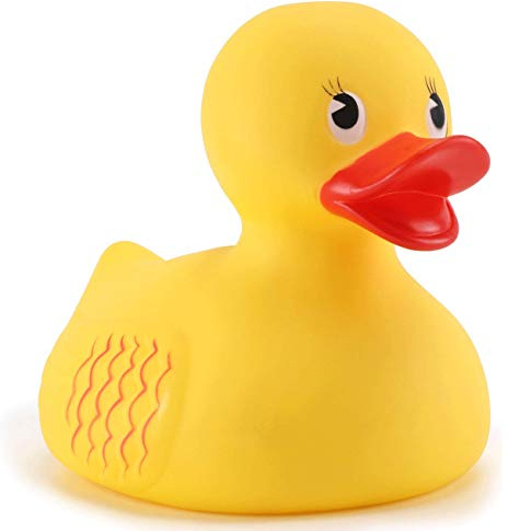 10 Jumbo Classic Yellow Rubber Duck Bathtime Toy, Floating Fun Pool Preschool Bathtub Toy, Giant Flexible Large Yellow Duck for Kids (1)