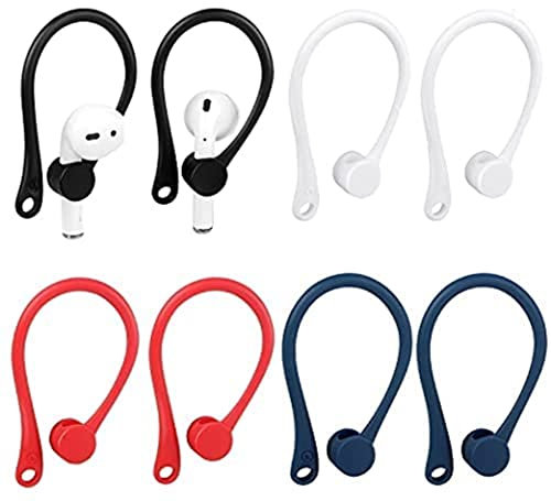 LATRAT 4 Piezas Ganchos para la Oreja Deporte Caída Accesorios Auriculares Ganchos para la Oreja Compatibles, Perfecto para Deportes y Actividades al Aire Libre, Comodidad Duradera