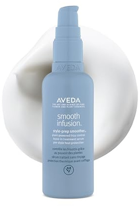 Aveda Smooth Infusion Style-Prep Smoother | Leave-in Anti-Frizz Hair Serum | 72-Hour Frizz Defense & Control | Heat Protectant | 98% Naturally Derived*, 100ml