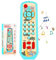Aolso Mando TV Juguete Bebe, Juguetes Musicales para Niños,Juguetes Música TV de Control Remoto, El Aprendizaje a Distancia Juguetes de bebé con Mando, Juguetes Educativos para Aprendizaje(Azul)