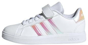 adidas Grand Court 2.0 Shoes Children Tennisschuhe, Cloud White/Iridescent/Cloud White, 31 EU