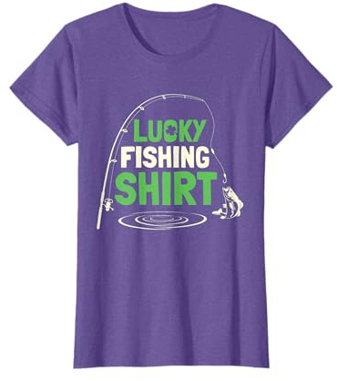 Lucky Fishing Rods Fisherman Funny Fishing Fish Gift T-Shirt