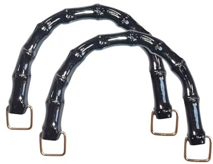 2 Stück Taschengriffe, U-Förmige Henkel für Taschen,Kunststoffe Taschengriffe für Häkeltaschen,Schwarz Taschenhenkel,für Frauen,Handtaschen,Geldbörsen, Häkeltasche,Taschenzubehör Griffe Ersatz