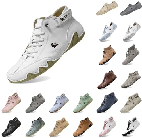 Alpaca Zapatos Descalzos Hombre Ergonómico Verano Zapatos Descalzos Pareja Impermeable y Alivio del Dolor Zapatos Descalzos de Cuero Transpirable Orthopédico Slip On Zapatillas Bergxperten Zapatos